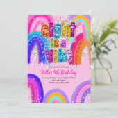 Eight is a Vibe 8e verjaardagsuitnodiging Kaart (Staand voorkant)