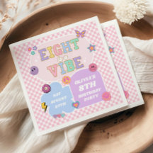Eight Is A Vibe Preppy Patch 8e Verjaardagsfeestje
