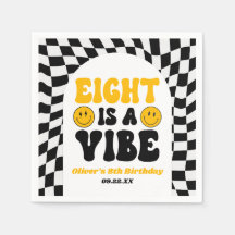 Eight Is A Vibe Retro Achtste 8e Verjaardagsfeestj