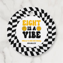 Eight Is A Vibe Retro Eighth 8th Birthday Party