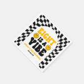 Eight Is A Vibe Retro Eighth 8th Birthday Party Servet (Hoek)