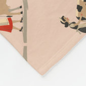 Eight Maids A Milking Cut-Out Stencil-Style 2 Fleece Deken (Hoek)