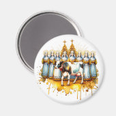 Eight Maids a-Milking | Twaalf dagen Kerst Magneet (Voorkant / Achterkant)