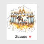 Eight Maids a-Milking | Twaalf dagen Kerst Sticker (Vel)