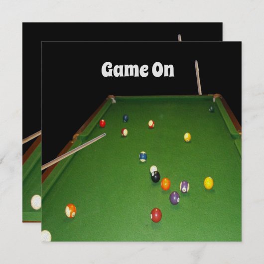 Eightball tafel olieverf met ballen en aanwijzinge (Voorkant / Achterkant)