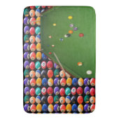 Eightball tafel olieverf met ballen en aanwijzinge badmat (Voorkant Verticaal)