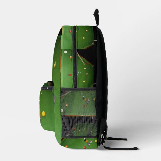 Eightball tafel olieverf met ballen en aanwijzinge bedrukte rugzak (Rechts)