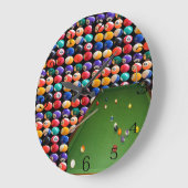 Eightball tafel olieverf met ballen en aanwijzinge grote klok (Hoek)