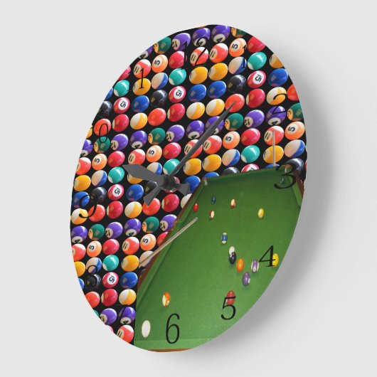 Eightball tafel olieverf met ballen en aanwijzinge grote klok (Hoek)