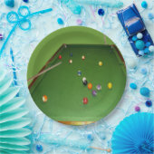 Eightball tafel olieverf met ballen en aanwijzinge papieren bordje (Feest)