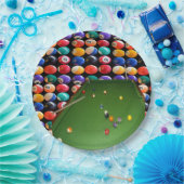 Eightball tafel olieverf met ballen en aanwijzinge papieren bordje (Feest)