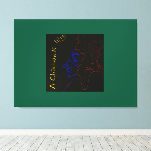 Eighteenth Century Red-haired Baron Canvas Afdruk (Insitu (Houten vloer))