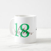 Eighteenth Year with Personalization Koffiemok (Voorkant links)