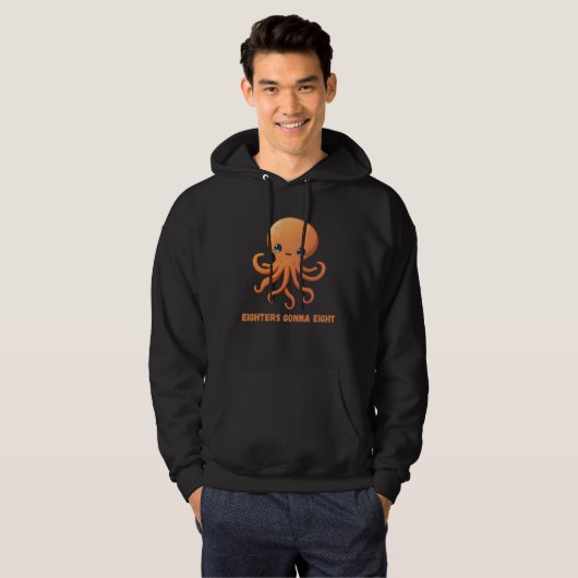 Eighters Gonna Eight Octopus Squid Coral Tentacles Hoodie (Voorkant volledig)
