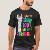 Eighth Grade 100 Days Smarter No Prob Llama Teache T-shirt (Voorkant)