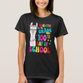 Eighth Grade 100 Days Smarter No Prob Llama Teache T-shirt (Voorkant)