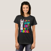 Eighth Grade 100 Days Smarter No Prob Llama Teache T-shirt (Voorkant volledig)