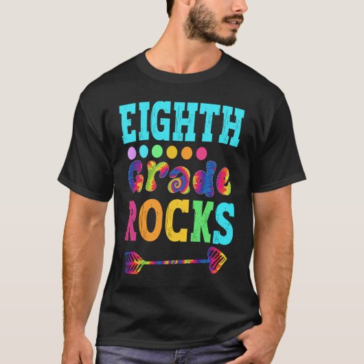 Eighth Grade Rocks  Hello 8th Grade Back To School T-shirt (Voorkant)