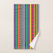 Eighties Colorful Stripes Pattern Eighties Bad Handdoek (Handdoek)