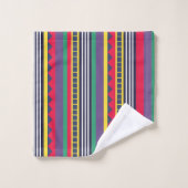 Eighties Colorful Stripes Pattern Eighties Bad Handdoek (Wasdoekje)