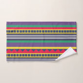 Eighties Colorful Stripes Pattern Eighties Bad Handdoek (Handdoek)