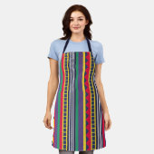 Eighties Colorful Stripes Pattern Eighties Schort (Gedragen)