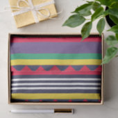 Eighties Colorful Stripes Pattern Eighties Tissuepapier (Geschenk)