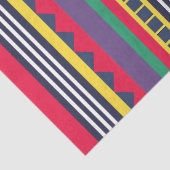 Eighties Colorful Stripes Pattern Eighties Tissuepapier (Detail)