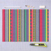 Eighties Colorful Stripes Pattern Eighties Tissuepapier (Craft)
