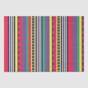 Eighties Colorful Stripes Pattern Eighties Tissuepapier