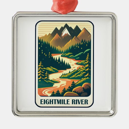 Eightmile River Connecticut Colors Metalen Ornament (Voorkant)