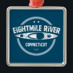 Eightmile River Connecticut Kayaking Metalen Ornament<br><div class="desc">De Eightmile River is een driehoek van 14 mijl van de rivier de Connecticut en plunges boven de Herfsten van Chapman in het Hopyard State Park in East Haddam,  CT.</div>