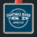 Eightmile River Connecticut Kayaking Metalen Ornament<br><div class="desc">De Eightmile River is een driehoek van 14 mijl van de rivier de Connecticut en plunges boven de Herfsten van Chapman in het Hopyard State Park in East Haddam,  CT.</div>