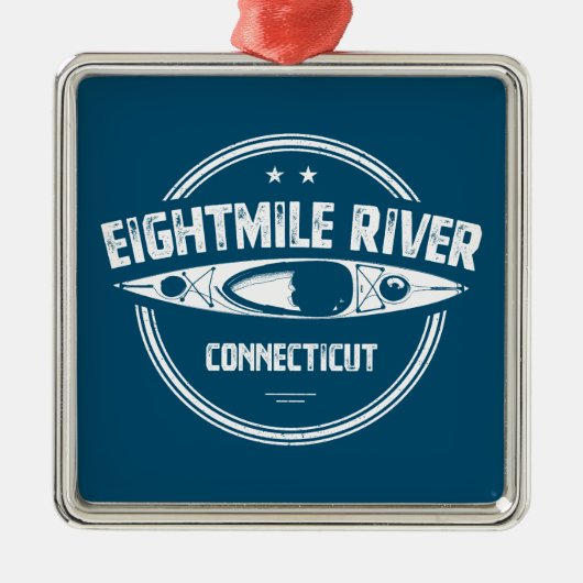 Eightmile River Connecticut Kayaking Metalen Ornament (Voorkant)