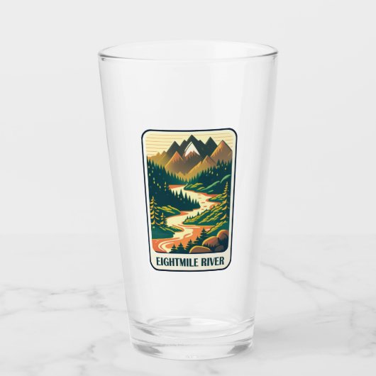 Eightmile River Connecticut Kleuren Glas (Voorkant)