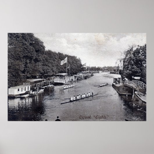 Eights Crew Rowing, Oxford England  Poster (Voorkant)