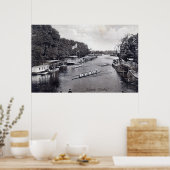 Eights Crew Rowing, Oxford England  Poster (Keuken)