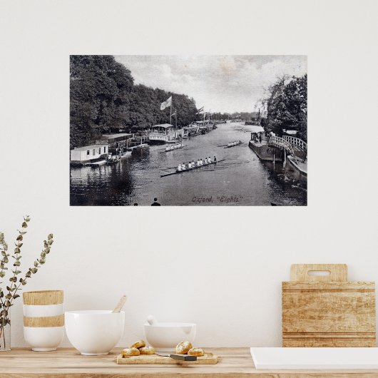 Eights Crew Rowing, Oxford England Poster (Keuken)