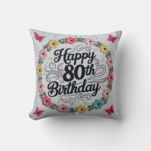 Eighty and Elegant Sierkussen: Celebrate a Mile Kussen