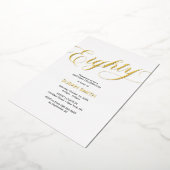 Eighty Birthday Elegant Invitation Foil Invitation Folie Uitnodiging (Gedraaid)