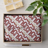 Eighty & Elegant 80th Birthday Ruby Red Gold Tissuepapier (Geschenk)