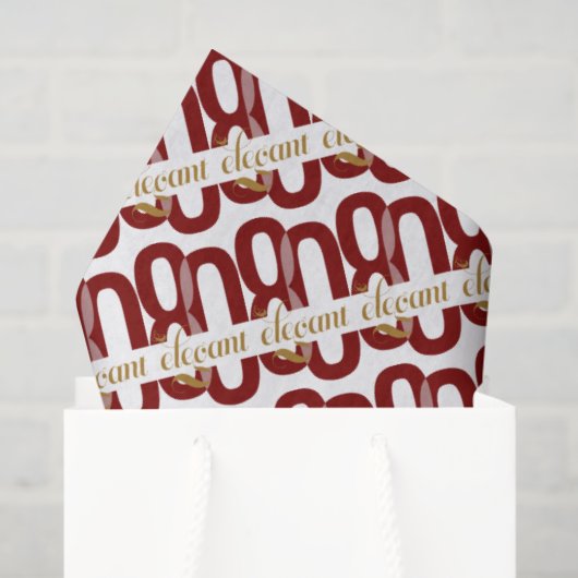 Eighty & Elegant 80th Birthday Ruby Red Gold Tissuepapier (Cadeauzakje)