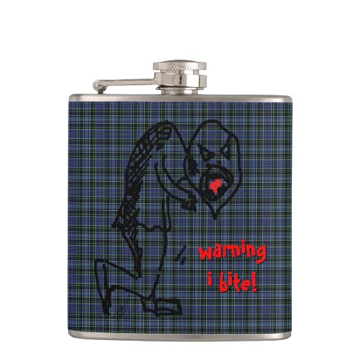 Eigor - Waarschuwing I Bite Heupfles (Voorkant)