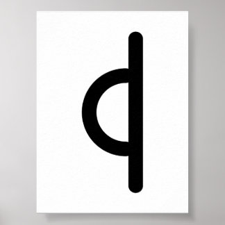 EIHWAZ Noordse rune (Taxus, Uithoudingsvermogen, T Poster