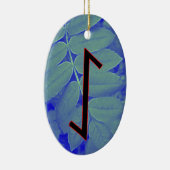 Eihwaz Viking Rune Yule Ornament - Centraal Persev (Rechts)