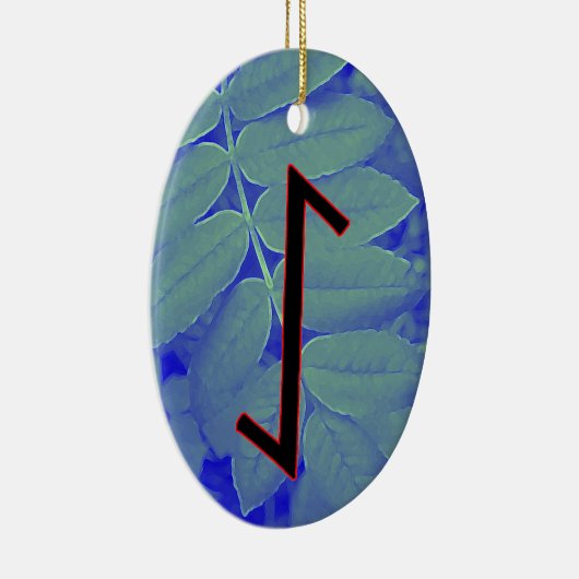 Eihwaz Viking Rune Yule Ornament - Centraal Persev (Rechts)