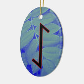 Eihwaz Viking Rune Yule Ornament - Centraal Persev (Links)