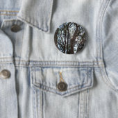 eik blauwe lucht en Spaans mos Ronde Button 5,7 Cm (In situ)