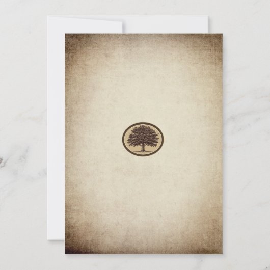 eik boom Elegant Family Reunion Uitnodiging (Achterkant)