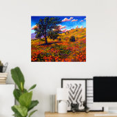 Eik in de papavervelden poster (Thuiskantoor)